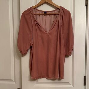 Old Navy Blush Pink Velvet Women's Blouse